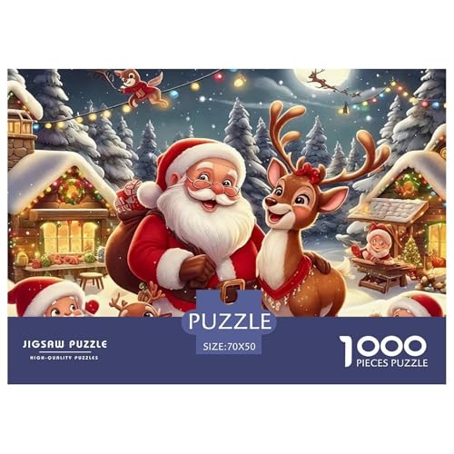 1000 Teile Weihnachtsmann Geschicklichkeitsspiel Puzzles Für Erwachsen Herausforderung Spielzeug Premium Quality Geschenke Für Die Ganze Familie 70x50cm/1000pcs von UJSDVNNJJ