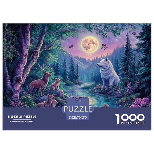 1000-Teile Weißer Wolf Geschicklichkeitsspiel Puzzles Für Erwachsen Herausforderung Spielzeug Premium Quality Geschenke Für Erwachsene Und Kinder Ab 14 Jahren 70x50cm/1000pcs 1000-Teile Weißer Wolf Geschicklichkeitsspiel Puzzles Für Erwachsen Herausforderung Spielzeug Premium Quality Geschenke Für Erwachsene Und Kinder Ab 14 Jahren 70x50cm/1000pcs von UJSDVNNJJ