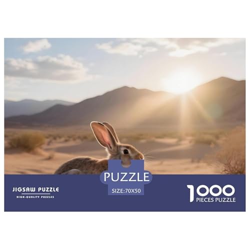 1000-Teile Wildtiere Geschicklichkeitsspiel Kaninchen Puzzles Für Erwachsen Herausforderung Spielzeug Premium Quality Geschenke Für Erwachsene Und Kinder Ab 14 Jahren 70x50cm/1000pcs von UJSDVNNJJ
