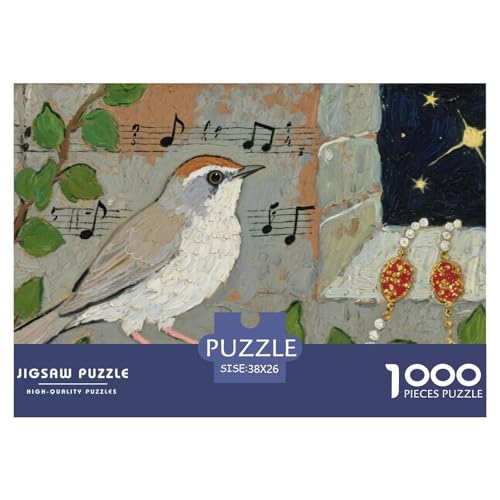 1000-Teile Wildtiere Geschicklichkeitsspiel Nachtingal Puzzles Für Erwachsen Herausforderung Spielzeug Premium Quality Geschenke Für Erwachsene Und Kinder Ab 14 Jahren 38x26cm/1000pcs von UJSDVNNJJ