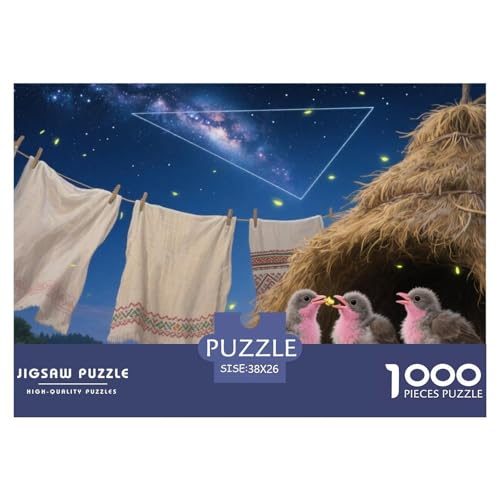 1000 Teile Wildtiere Geschicklichkeitsspiel Nachtingal Puzzles Für Erwachsen Lernspiel Premium Quality Geschenke Für Die Ganze Familie 38x26cm/1000pcs von UJSDVNNJJ