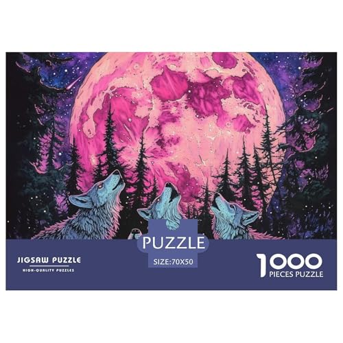 1000 Teile Wolf Geschicklichkeitsspiel Puzzles Für Erwachsen Herausforderung Spielzeug Premium Quality Geschenke Für Die Ganze Familie 70x50cm/1000pcs von UJSDVNNJJ