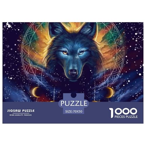 1000-Teile Wolf Geschicklichkeitsspiel Puzzles Für Erwachsen Lernspiel Premium Quality Geschenke Für Erwachsene Und Kinder Ab 14 Jahren 70x50cm/1000pcs von UJSDVNNJJ