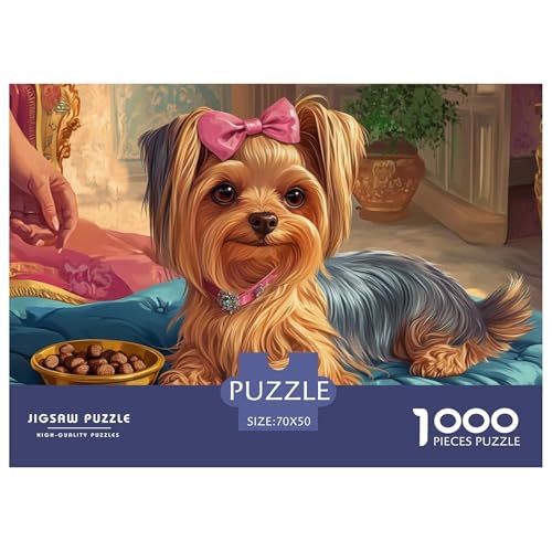 1000 Teile Yorkshire Terrier Pädagogisches Spiel Puzzles Für Erwachsen Lernspiel Premium Quality Geschenke Für Erwachsene Und Kinder Ab 14 Jahren 70x50cm/1000pcs 1000 Teile Yorkshire Terrier Pädagogisches Spiel Puzzles Für Erwachsen Lernspiel Premium Quality Geschenke Für Erwachsene Und Kinder Ab 14 Jahren 70x50cm/1000pcs von UJSDVNNJJ