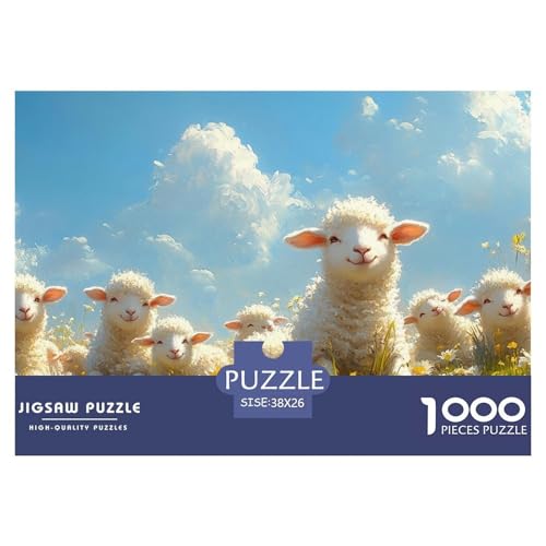 1000-Teile Ziege Pädagogisches Spiel Puzzles Für Erwachsen Lernspiel Premium Quality Geschenke Für Die Ganze Familie 38x26cm/1000pcs von UJSDVNNJJ