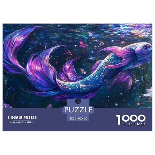 1000-teilige Blauer Schwanz Fisch Geschicklichkeitsspiel Puzzles Für Erwachsen Lernspiel Premium Quality Geschenke Für Die Ganze Familie 70x50cm/1000pcs 1000-teilige Blauer Schwanz Fisch Geschicklichkeitsspiel Puzzles Für Erwachsen Lernspiel Premium Quality Geschenke Für Die Ganze Familie 70x50cm/1000pcs von UJSDVNNJJ