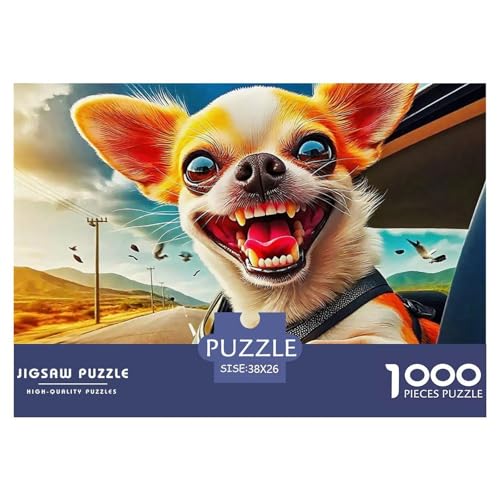 1000-teilige Chihuahua Geschicklichkeitsspiel Puzzles Für Erwachsen Herausforderung Spielzeug Premium Quality Geschenke Für Die Ganze Familie 38x26cm/1000pcs von UJSDVNNJJ