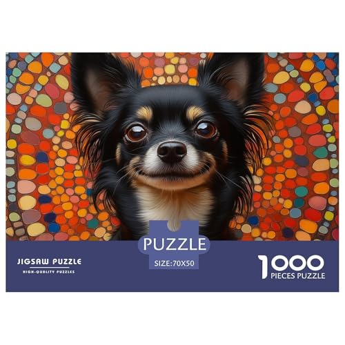 1000-teilige Chihuahua Geschicklichkeitsspiel Puzzles Für Erwachsen Lernspiel Premium Quality Geschenke Für Die Ganze Familie 70x50cm/1000pcs von UJSDVNNJJ