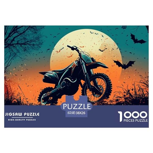 1000-teilige Dirt Bike Geschicklichkeitsspiel Puzzles Für Erwachsen Lernspiel Premium Quality Geschenke Für Die Ganze Familie 38x26cm/1000pcs von UJSDVNNJJ