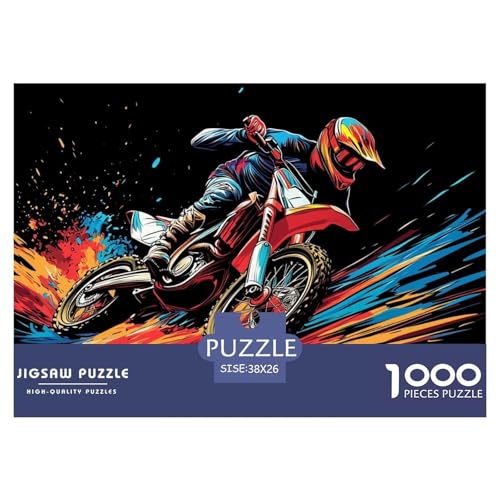 1000-teilige Dirt Bike Pädagogisches Spiel Puzzles Für Erwachsen Herausforderung Spielzeug Premium Quality Stress Abbauen Für Erwachsene Und Kinder Ab 14 Jahren 38x26cm/1000pcs 1000-teilige Dirt Bike Pädagogisches Spiel Puzzles Für Erwachsen Herausforderung Spielzeug Premium Quality Stress Abbauen Für Erwachsene Und Kinder Ab 14 Jahren 38x26cm/1000pcs von UJSDVNNJJ