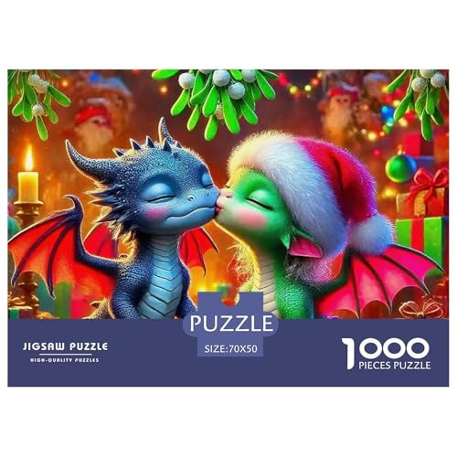 1000-teilige Drachen Pädagogisches Spiel Puzzles Für Erwachsen Herausforderung Spielzeug Premium Quality Geschenke Für Erwachsene Und Kinder Ab 14 Jahren 70x50cm/1000pcs von UJSDVNNJJ
