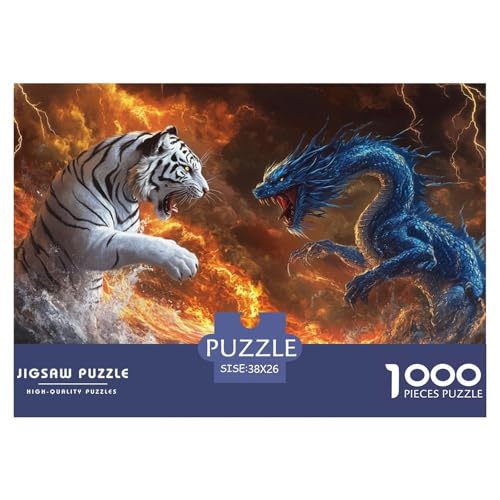 1000-teilige Drachen Tiger Pädagogisches Spiel Puzzles Für Erwachsen Herausforderung Spielzeug Premium Quality Geschenke Für Die Ganze Familie 38x26cm/1000pcs 1000-teilige Drachen Tiger Pädagogisches Spiel Puzzles Für Erwachsen Herausforderung Spielzeug Premium Quality Geschenke Für Die Ganze Familie 38x26cm/1000pcs von UJSDVNNJJ