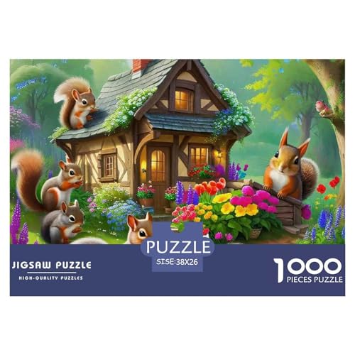 1000-teilige Eichhörnchen Geschicklichkeitsspiel Puzzles Für Erwachsen Lernspiel Premium Quality Stress Abbauen Für Erwachsene Und Kinder Ab 14 Jahren 38x26cm/1000pcs von UJSDVNNJJ