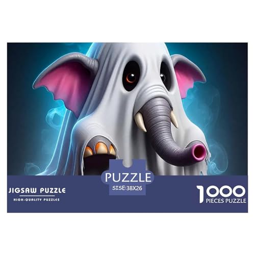 1000-teilige Elefanten Geschicklichkeitsspiel Puzzles Für Erwachsen Herausforderung Spielzeug Premium Quality Stress Abbauen Für Die Ganze Familie 38x26cm/1000pcs von UJSDVNNJJ