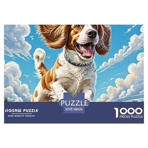 1000-teilige Englischer Springer Spaniel Geschicklichkeitsspiel Puzzles Für Erwachsen Herausforderung Spielzeug Premium Quality Stress Abbauen Für Die Ganze Familie 38x26cm/1000pcs von UJSDVNNJJ
