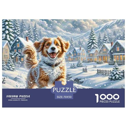 1000-teilige Englischer Springer Spaniel Geschicklichkeitsspiel Puzzles Für Erwachsen Lernspiel Premium Quality Stress Abbauen Für Die Ganze Familie 70x50cm/1000pcs von UJSDVNNJJ