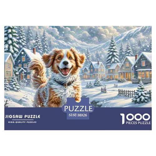 1000-teilige Englischer Springer Spaniel Pädagogisches Spiel Puzzles Für Erwachsen Herausforderung Spielzeug Premium Quality Stress Abbauen Für Erwachsene Und Kinder Ab 14 Jahren 38x26cm/1000pcs von UJSDVNNJJ