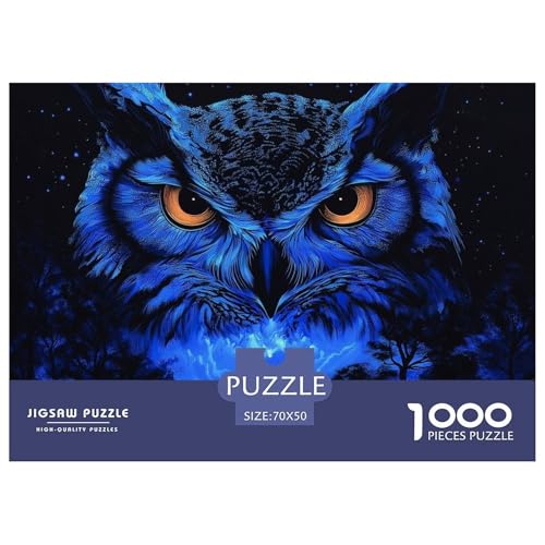 1000-teilige Eule Geschicklichkeitsspiel Puzzles Für Erwachsen Herausforderung Spielzeug Premium Quality Geschenke Für Die Ganze Familie 70x50cm/1000pcs von UJSDVNNJJ
