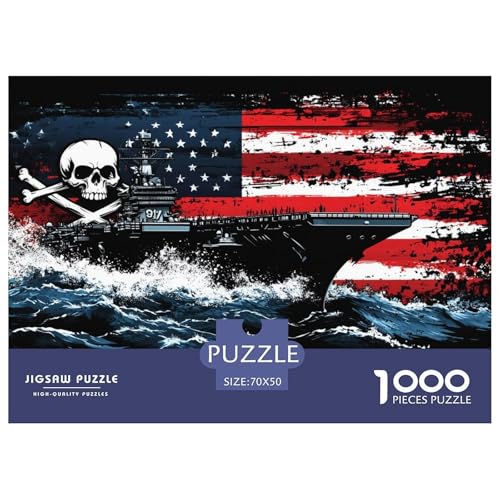 1000-teilige Flugzeuge Carrier Geschicklichkeitsspiel Puzzles Für Erwachsen Lernspiel Premium Quality Geschenke Für Erwachsene Und Kinder Ab 14 Jahren 70x50cm/1000pcs von UJSDVNNJJ