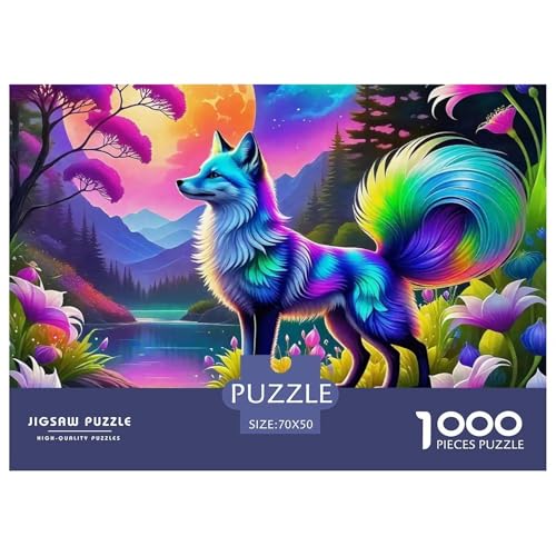 1000-teilige Fox Geschicklichkeitsspiel Puzzles Für Erwachsen Lernspiel Premium Quality Stress Abbauen Für Erwachsene Und Kinder Ab 14 Jahren 70x50cm/1000pcs von UJSDVNNJJ