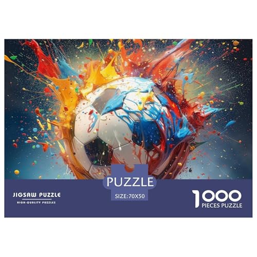 1000-teilige Fußball Pädagogisches Spiel Puzzles Für Erwachsen Herausforderung Spielzeug Premium Quality Geschenke Für Die Ganze Familie 70x50cm/1000pcs von UJSDVNNJJ