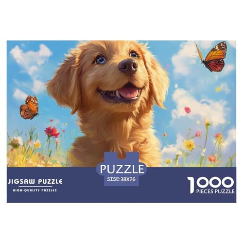 1000-teilige Goldener Retriever Geschicklichkeitsspiel Puzzles Für Erwachsen Lernspiel Premium Quality Geschenke Für Die Ganze Familie 38x26cm/1000pcs 1000-teilige Goldener Retriever Geschicklichkeitsspiel Puzzles Für Erwachsen Lernspiel Premium Quality Geschenke Für Die Ganze Familie 38x26cm/1000pcs von UJSDVNNJJ