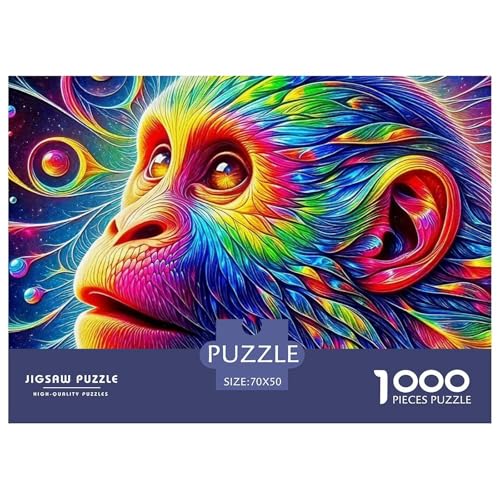 1000-teilige Gorilla Geschicklichkeitsspiel Puzzles Für Erwachsen Lernspiel Premium Quality Geschenke Für Erwachsene Und Kinder Ab 14 Jahren 70x50cm/1000pcs von UJSDVNNJJ