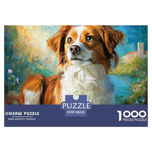 1000-teilige Haustierhund Geschicklichkeitsspiel Puzzles Für Erwachsen Lernspiel Premium Quality Geschenke Für Erwachsene Und Kinder Ab 14 Jahren 38x26cm/1000pcs von UJSDVNNJJ