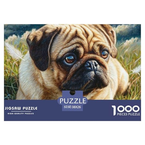 1000-teilige Haustierhund Pädagogisches Spiel Puzzles Für Erwachsen Lernspiel Premium Quality Geschenke Für Erwachsene Und Kinder Ab 14 Jahren 38x26cm/1000pcs von UJSDVNNJJ
