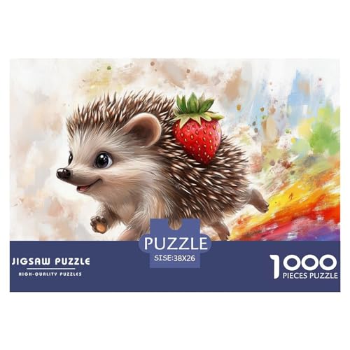 1000-teilige Hedgehog Geschicklichkeitsspiel Puzzles Für Erwachsen Lernspiel Premium Quality Geschenke Für Erwachsene Und Kinder Ab 14 Jahren 38x26cm/1000pcs von UJSDVNNJJ