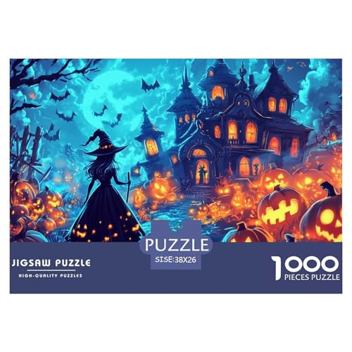 1000-teilige Hexe Geschicklichkeitsspiel Puzzles Für Erwachsen Herausforderung Spielzeug Premium Quality Stress Abbauen Für Erwachsene Und Kinder Ab 14 Jahren 38x26cm/1000pcs von UJSDVNNJJ