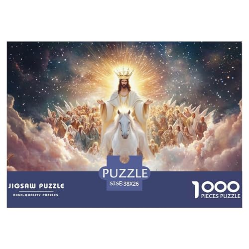 1000-teilige Jesus Geschicklichkeitsspiel Puzzles Für Erwachsen Lernspiel Premium Quality Geschenke Für Die Ganze Familie 38x26cm/1000pcs von UJSDVNNJJ