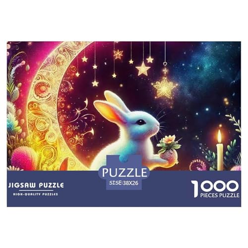 1000-teilige Kaninchen Geschicklichkeitsspiel Puzzles Für Erwachsen Herausforderung Spielzeug Premium Quality Geschenke Für Die Ganze Familie 38x26cm/1000pcs von UJSDVNNJJ
