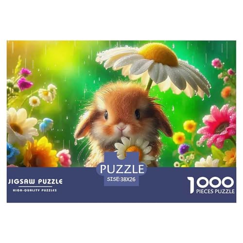 1000-teilige Kaninchen Geschicklichkeitsspiel Puzzles Für Erwachsen Herausforderung Spielzeug Premium Quality Geschenke Für Die Ganze Familie 38x26cm/1000pcs von UJSDVNNJJ