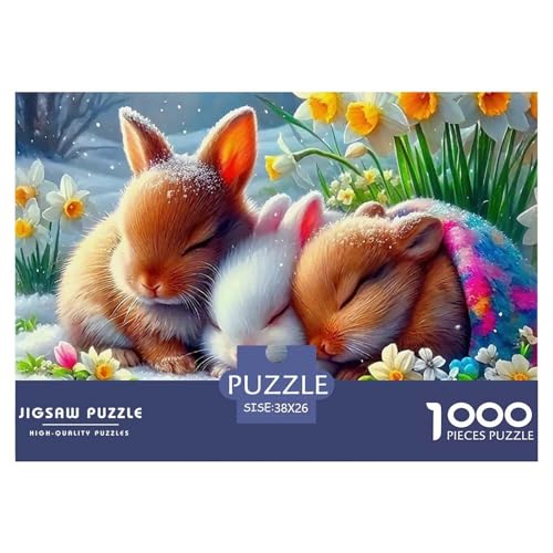 1000-teilige Kaninchen Geschicklichkeitsspiel Puzzles Für Erwachsen Lernspiel Premium Quality Geschenke Für Erwachsene Und Kinder Ab 14 Jahren 38x26cm/1000pcs von UJSDVNNJJ