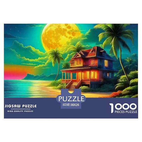 1000-teilige Küstenlandschaft Geschicklichkeitsspiel Puzzles Für Erwachsen Herausforderung Spielzeug Premium Quality Geschenke Für Die Ganze Familie 38x26cm/1000pcs von UJSDVNNJJ
