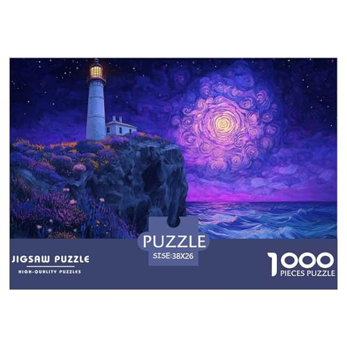1000-teilige Küstenleuchtturm Geschicklichkeitsspiel Puzzles Für Erwachsen Herausforderung Spielzeug Premium Quality Stress Abbauen Für Erwachsene Und Kinder Ab 14 Jahren 38x26cm/1000pcs von UJSDVNNJJ