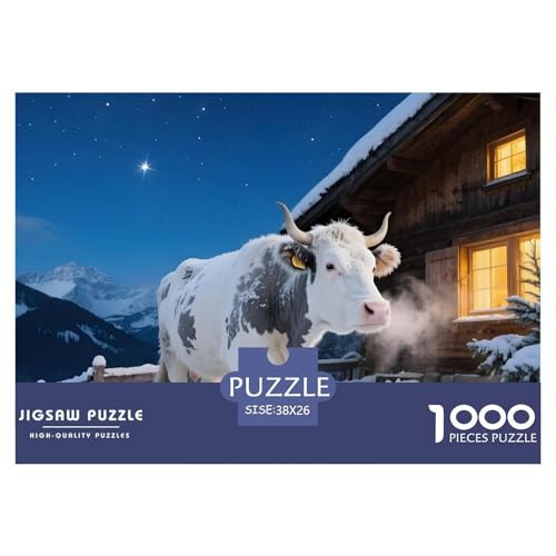 1000-teilige Landwirtschaftstiere Geschicklichkeitsspiel Pferd Puzzles Für Erwachsen Herausforderung Spielzeug Premium Quality Geschenke Für Erwachsene Und Kinder Ab 14 Jahren 38x26cm/1000pcs von UJSDVNNJJ