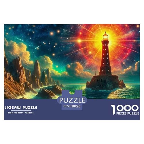1000-teilige Leuchtturm Geschicklichkeitsspiel Puzzles Für Erwachsen Herausforderung Spielzeug Premium Quality Geschenke Für Die Ganze Familie 38x26cm/1000pcs von UJSDVNNJJ