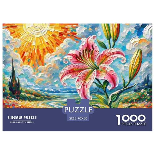 1000-teilige Lilie Geschicklichkeitsspiel Puzzles Für Erwachsen Lernspiel Premium Quality Geschenke Für Erwachsene Und Kinder Ab 14 Jahren 70x50cm/1000pcs 1000-teilige Lilie Geschicklichkeitsspiel Puzzles Für Erwachsen Lernspiel Premium Quality Geschenke Für Erwachsene Und Kinder Ab 14 Jahren 70x50cm/1000pcs von UJSDVNNJJ