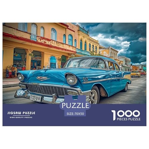 1000-teilige Limousine im Alten Stil Geschicklichkeitsspiel Puzzles Für Erwachsen Lernspiel Premium Quality Geschenke Für Die Ganze Familie 70x50cm/1000pcs von UJSDVNNJJ