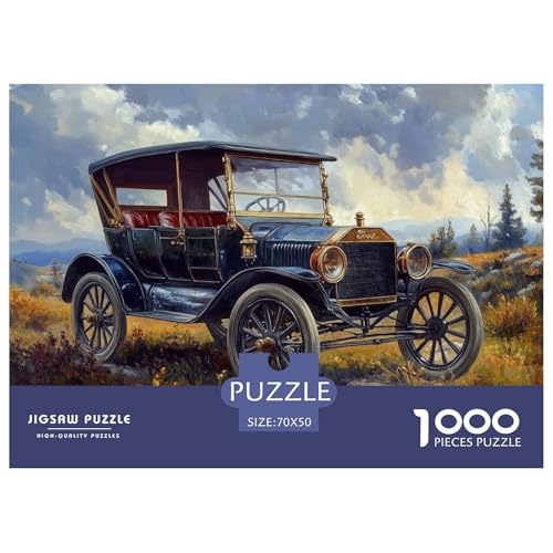 1000-teilige Limousine im Alten Stil Pädagogisches Spiel Puzzles Für Erwachsen Lernspiel Premium Quality Stress Abbauen Für Erwachsene Und Kinder Ab 14 Jahren 70x50cm/1000pcs von UJSDVNNJJ