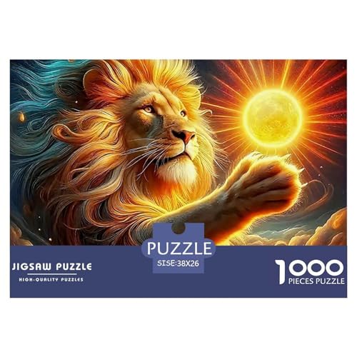 1000-teilige Löwen Geschicklichkeitsspiel Puzzles Für Erwachsen Herausforderung Spielzeug Premium Quality Geschenke Für Die Ganze Familie 38x26cm/1000pcs von UJSDVNNJJ