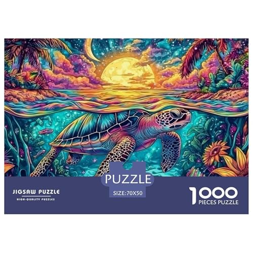1000-teilige Meeresschildkröte Geschicklichkeitsspiel Puzzles Für Erwachsen Herausforderung Spielzeug Premium Quality Geschenke Für Die Ganze Familie 70x50cm/1000pcs von UJSDVNNJJ