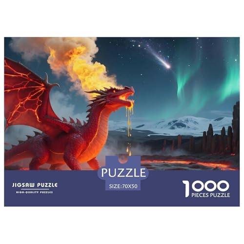 1000-teilige Mythische Kreaturen Geschicklichkeitsspiel Drachen Puzzles Für Erwachsen Lernspiel Premium Quality Geschenke Für Erwachsene Und Kinder Ab 14 Jahren 70x50cm/1000pcs von UJSDVNNJJ