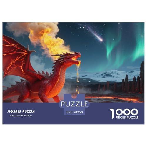 1000-teilige Mythische Kreaturen Pädagogisches Spiel Drachen Puzzles Für Erwachsen Lernspiel Premium Quality Geschenke Für Erwachsene Und Kinder Ab 14 Jahren 70x50cm/1000pcs von UJSDVNNJJ