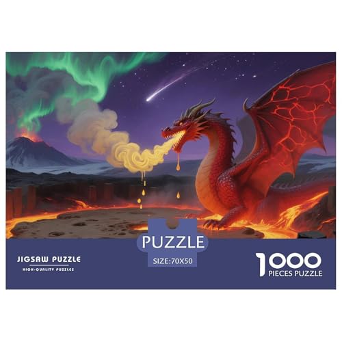 1000-teilige Mythische Kreaturen Pädagogisches Spiel Drachen Puzzles Für Erwachsen Lernspiel Premium Quality Stress Abbauen Für Erwachsene Und Kinder Ab 14 Jahren 70x50cm/1000pcs von UJSDVNNJJ