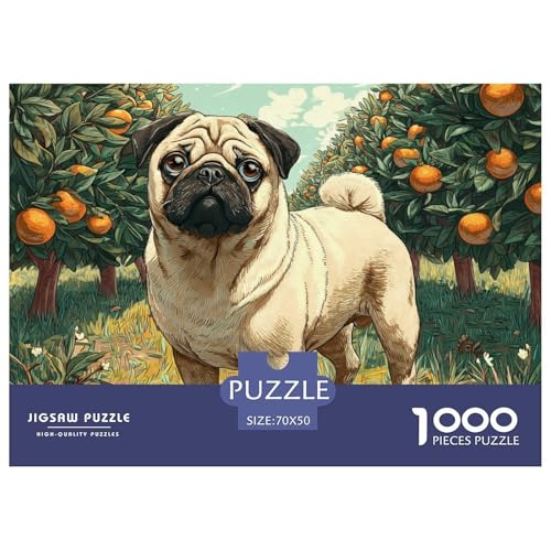 1000-teilige Netter Hund Geschicklichkeitsspiel Puzzles Für Erwachsen Herausforderung Spielzeug Premium Quality Stress Abbauen Für Die Ganze Familie 70x50cm/1000pcs von UJSDVNNJJ