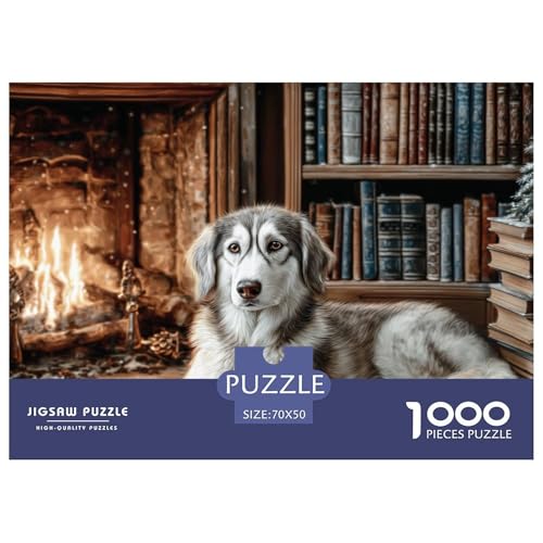 1000-teilige Netter Hund Pädagogisches Spiel Puzzles Für Erwachsen Herausforderung Spielzeug Premium Quality Geschenke Für Die Ganze Familie 70x50cm/1000pcs von UJSDVNNJJ