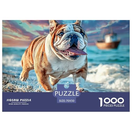 1000-teilige Netter Hund Pädagogisches Spiel Puzzles Für Erwachsen Lernspiel Premium Quality Geschenke Für Die Ganze Familie 70x50cm/1000pcs von UJSDVNNJJ